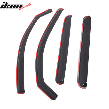 Fits 05-15 Toyota Tacoma Double Cab In-Channel Window Visors Acrylic Rain Shade