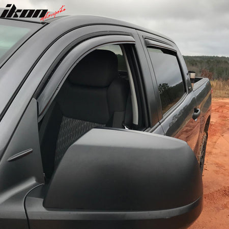 For 07-21 Toyota Tundra Crewmax Cab In-channel Window Visor Side Door Deflectors