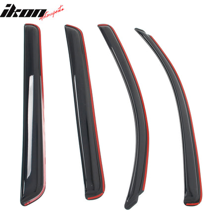 For 07-21 Toyota Tundra Crewmax Cab In-channel Window Visor Side Door Deflectors