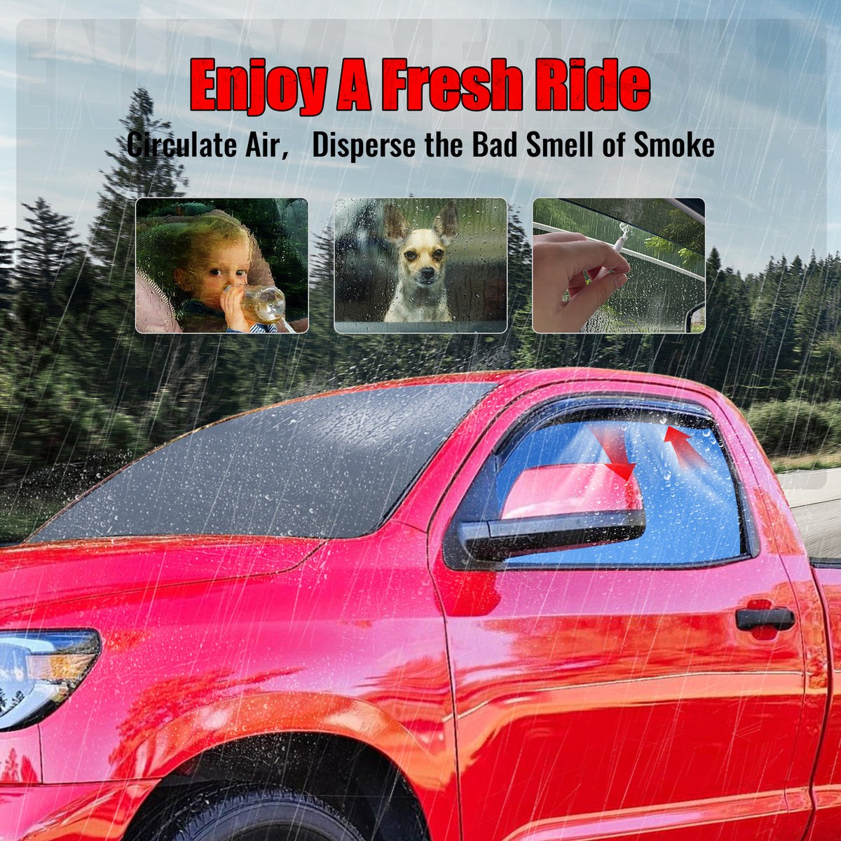 Fits 07-17 Toyota Tundra Standard Cab Acrylic Window Visors In Channel Deflector