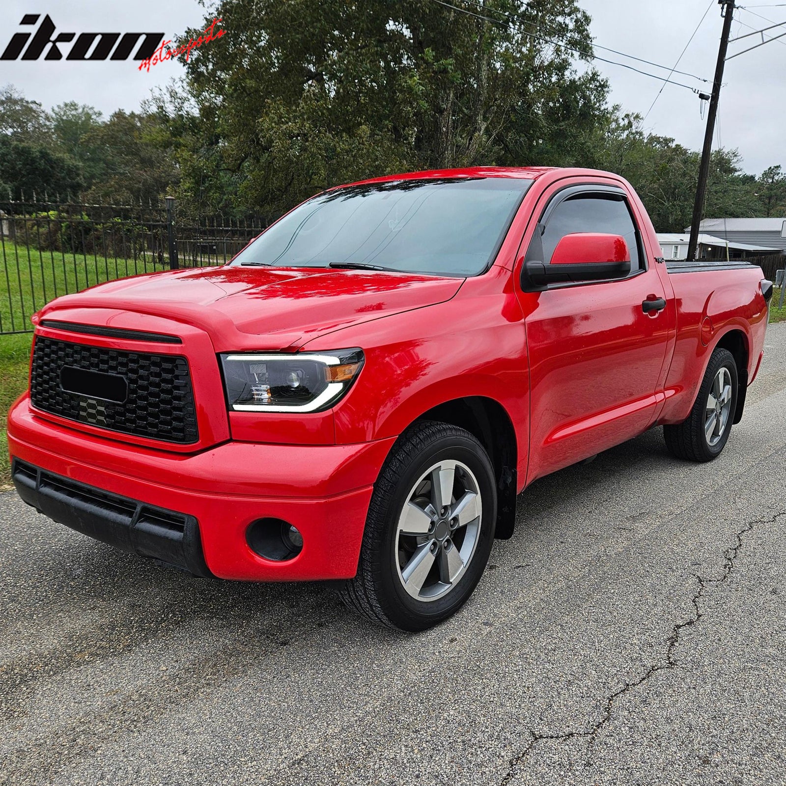 Fits 07-17 Toyota Tundra Standard Cab Acrylic Window Visors In Channel Deflector