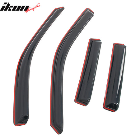 Fits 22-25 Toyota Tundra Double Cab Acrylic Window Visors In Channel Deflectors