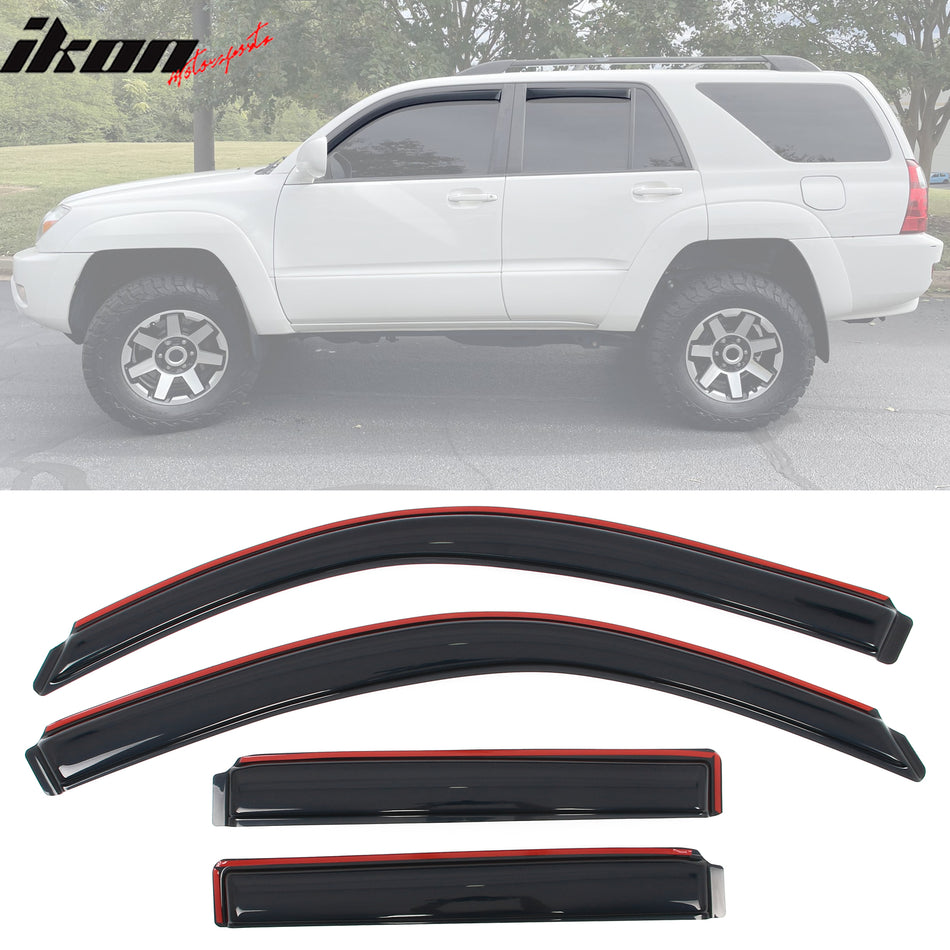 2003-2009 Toyota 4Runner 4PCS In-Channel Window Visors Somke Deflector