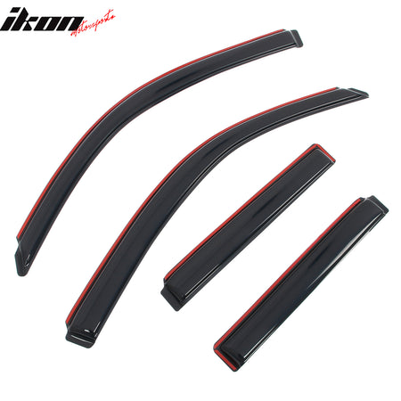 Fits 03-09 Toyota 4Runner 4PCS In-Channel Window Visors Somke Acrylic Deflectors