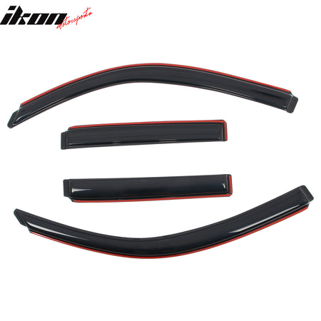 Fits 03-09 Toyota 4Runner 4PCS In-Channel Window Visors Somke Acrylic Deflectors