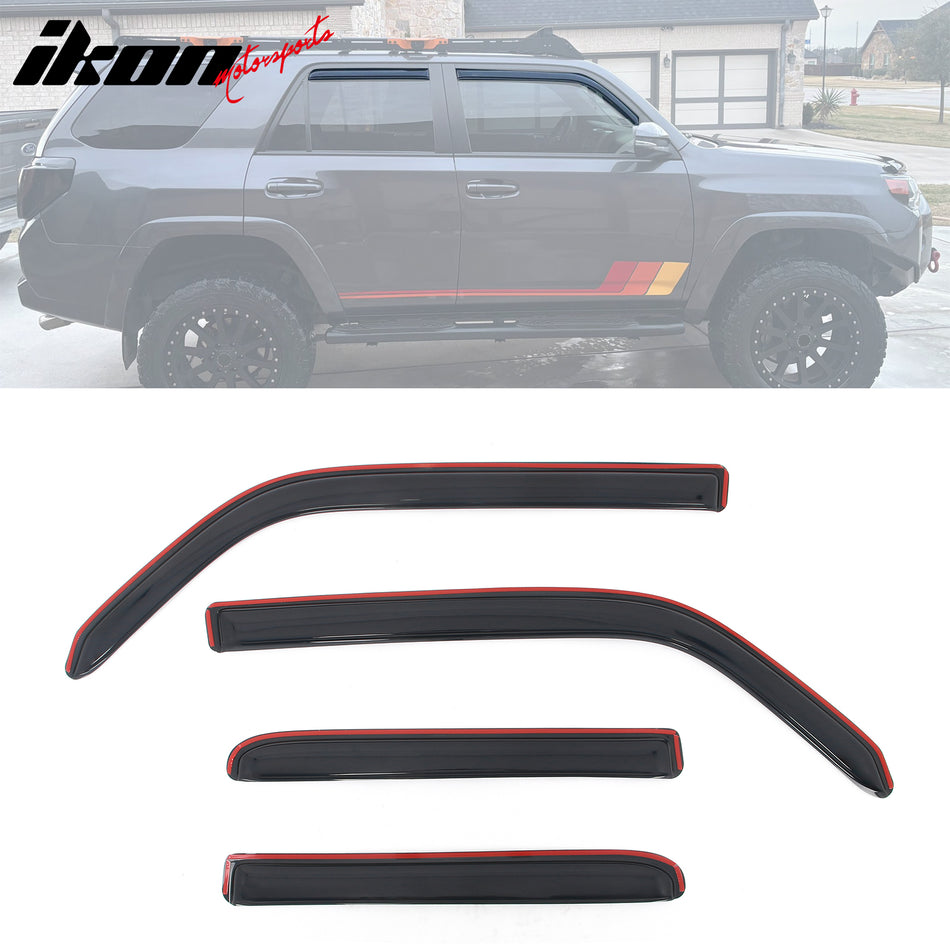 2010-2024 Toyota 4Runner Side Window Visor Somke In-Channel Deflectors