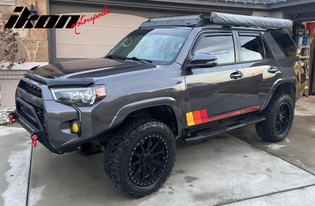 Fits 10-24 Toyota 4Runner Side Window Visor Somke Acrylic In-Channel Deflectors