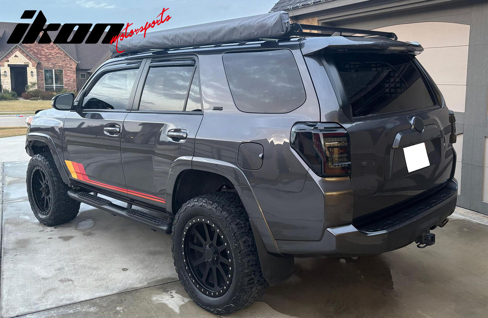 Fits 10-24 Toyota 4Runner Side Window Visor Somke Acrylic In-Channel Deflectors