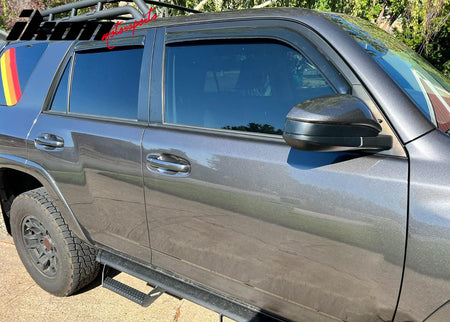 Fits 10-24 Toyota 4Runner Side Window Visor Somke Acrylic In-Channel Deflectors