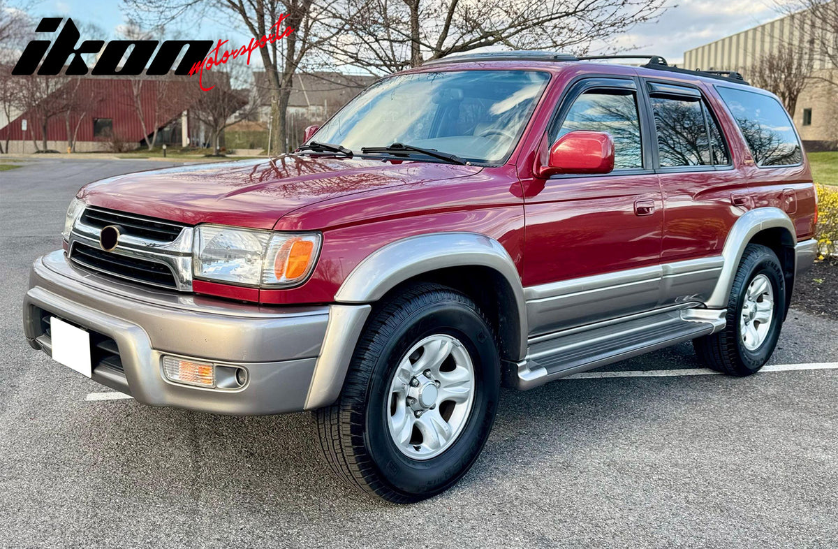 Fits 96-02 Toyota 4Runner Side Window Visor Somke Acrylic Deflectors- In-Channel