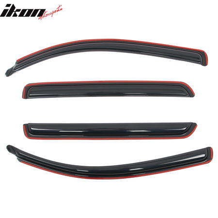 Fits 08-22 Toyota Sequoia In-Channel Side Window Deflectors Acrylic Rain Shade