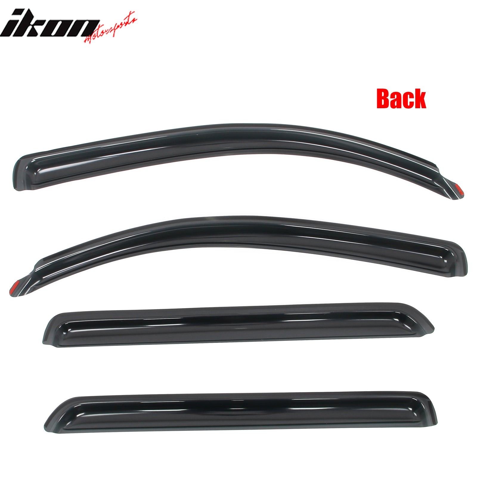 Fits 08-22 Toyota Sequoia In-Channel Side Window Deflectors Acrylic Rain Shade