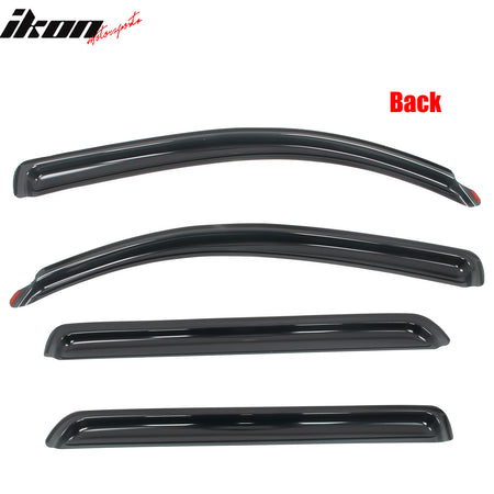Fits 08-22 Toyota Sequoia In-Channel Side Window Deflectors Acrylic Rain Shade