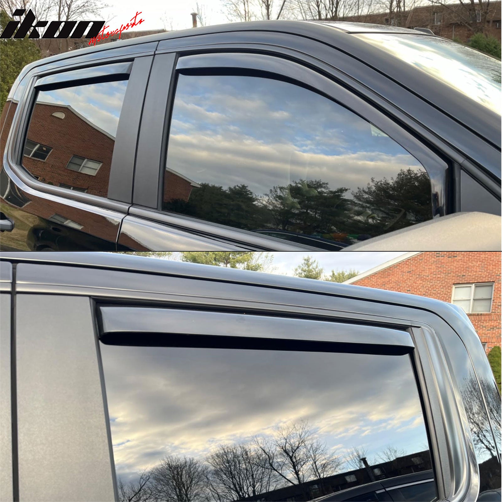 Fits 19-26 Chevrolet Silverado GMC Sierra 1500 Crew Cab In-Channel Window Visors