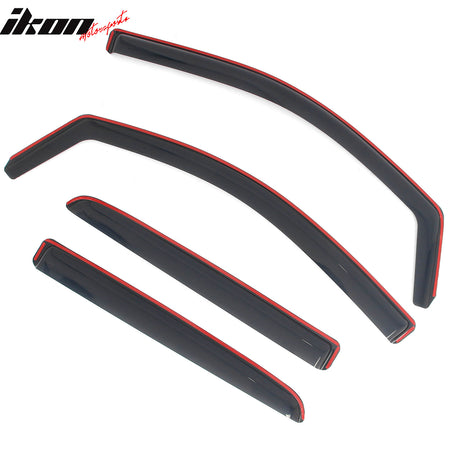 Fits 15-22 Chevrolet Colorado GMC Canyon Crew Cab In-Channel Window Visors Guard
