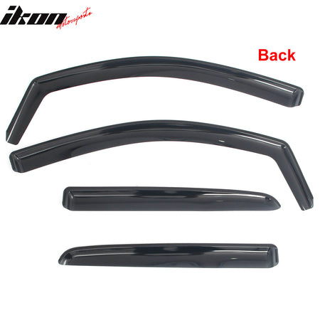Fits 15-22 Chevrolet Colorado GMC Canyon Crew Cab In-Channel Window Visors Guard