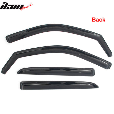Fits 09-18 Dodge Ram 1500 10-26 Ram 2500 3500 Crew Cab In-Channel Window Visors