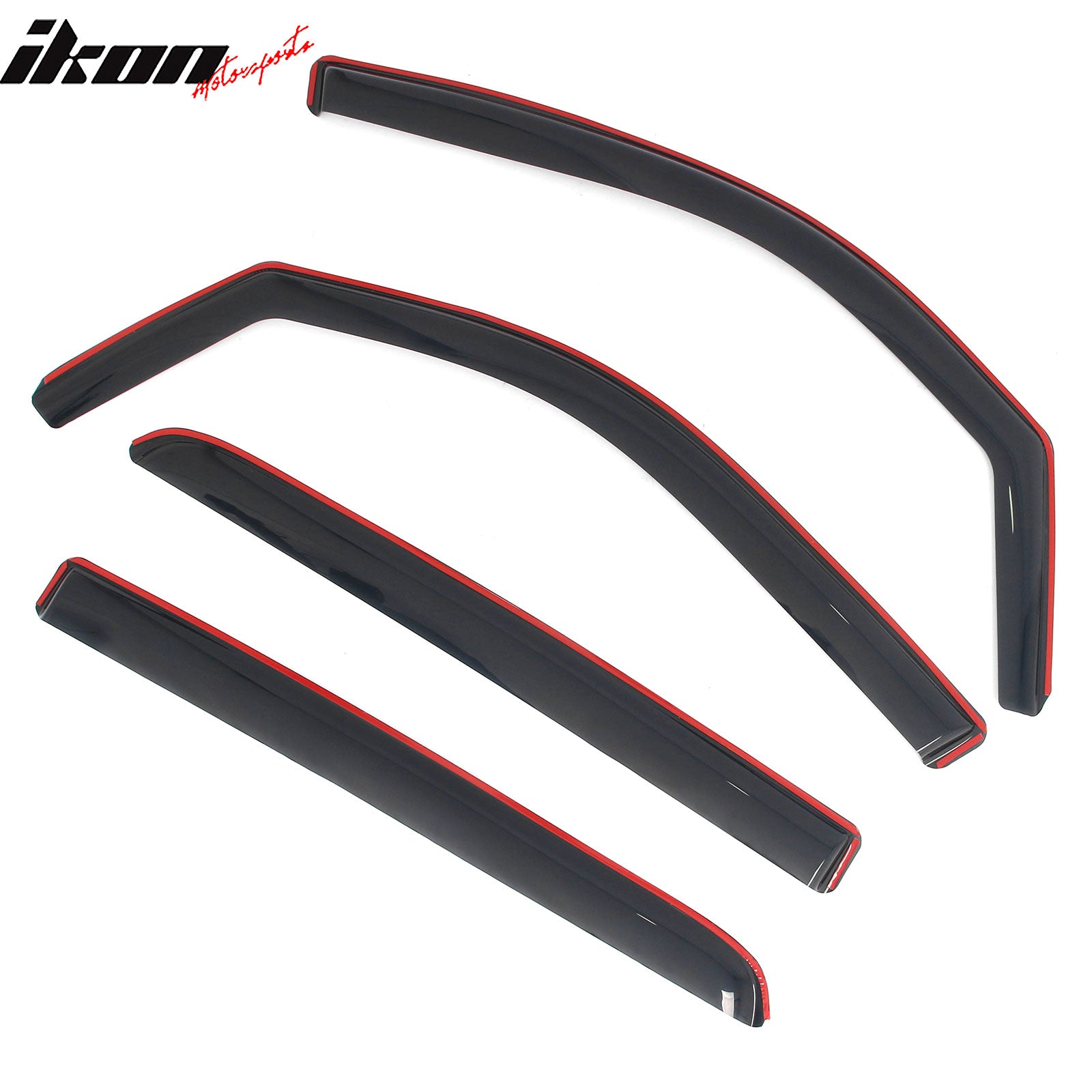 Fits 19-26 Ram 1500 Crew Cab In-Channel Window Visors Sun Rain Guards Deflectors