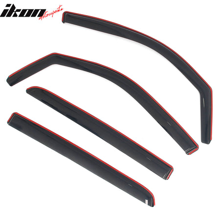 Fits 19-26 Ram 1500 Crew Cab In-Channel Window Visors Sun Rain Guards Deflectors