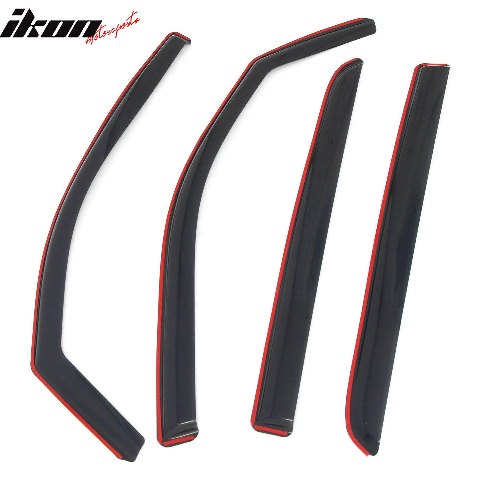 Fits 19-26 Ram 1500 Crew Cab In-Channel Window Visors Sun Rain Guards Deflectors
