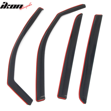 Fits 19-26 Ram 1500 Crew Cab In-Channel Window Visors Sun Rain Guards Deflectors