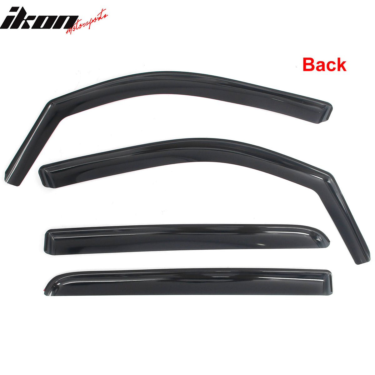 Fits 19-26 Ram 1500 Crew Cab In-Channel Window Visors Sun Rain Guards Deflectors
