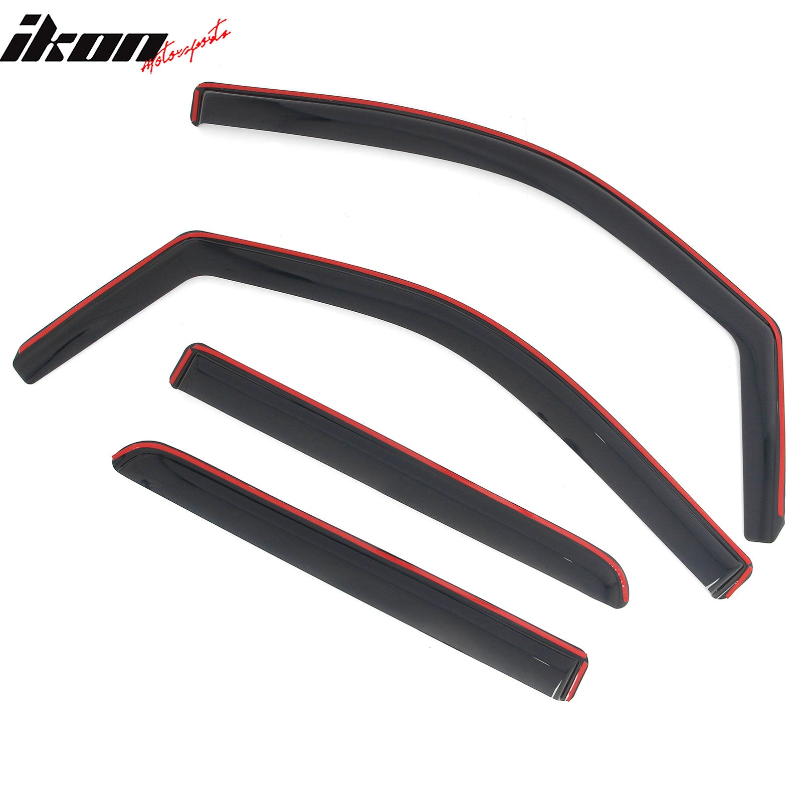 Fits 09-14 Ford F-150 Crew Cab In-Channel Window Visors Rain Guards Deflectors