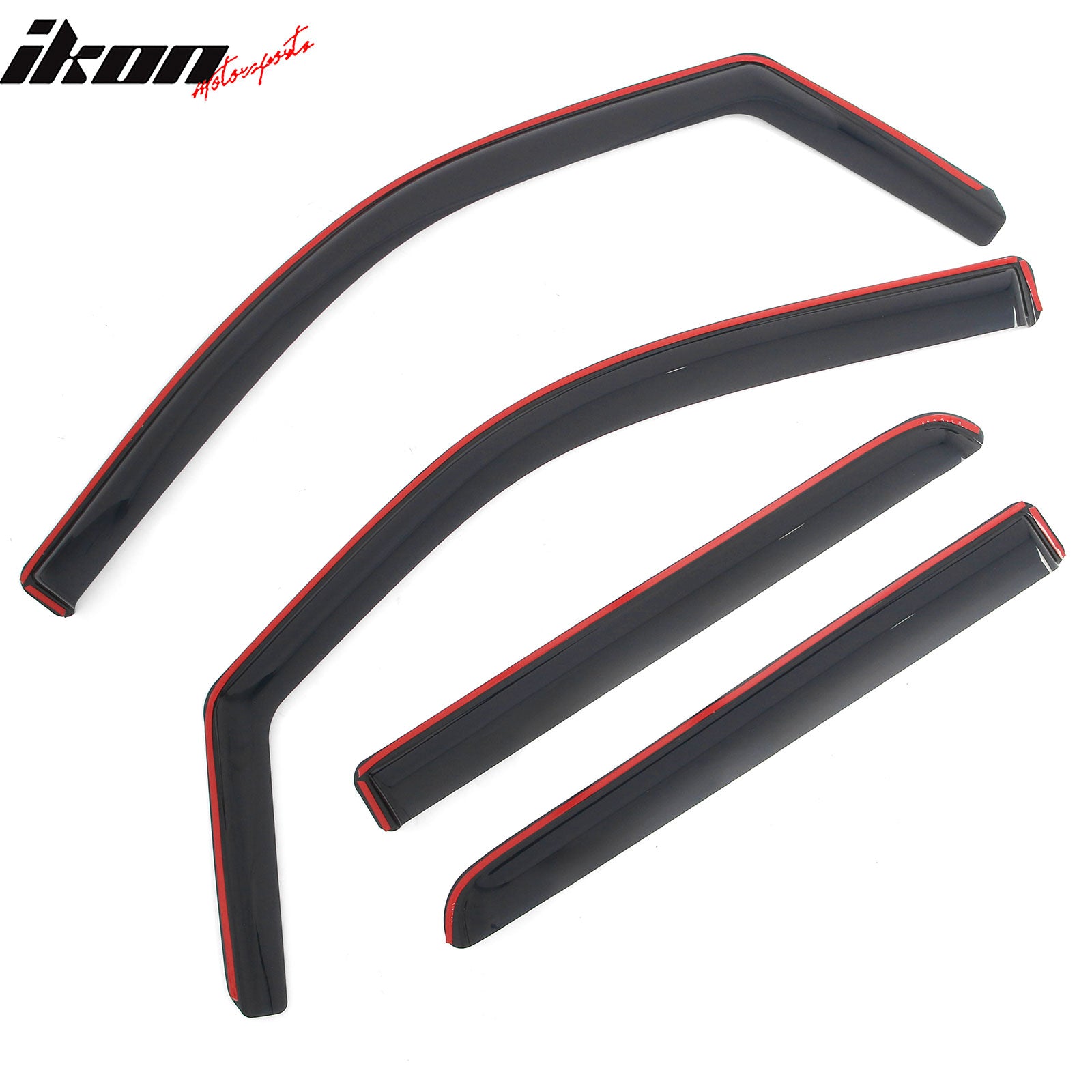 Fits 09-14 Ford F-150 Crew Cab In-Channel Window Visors Rain Guards Deflectors