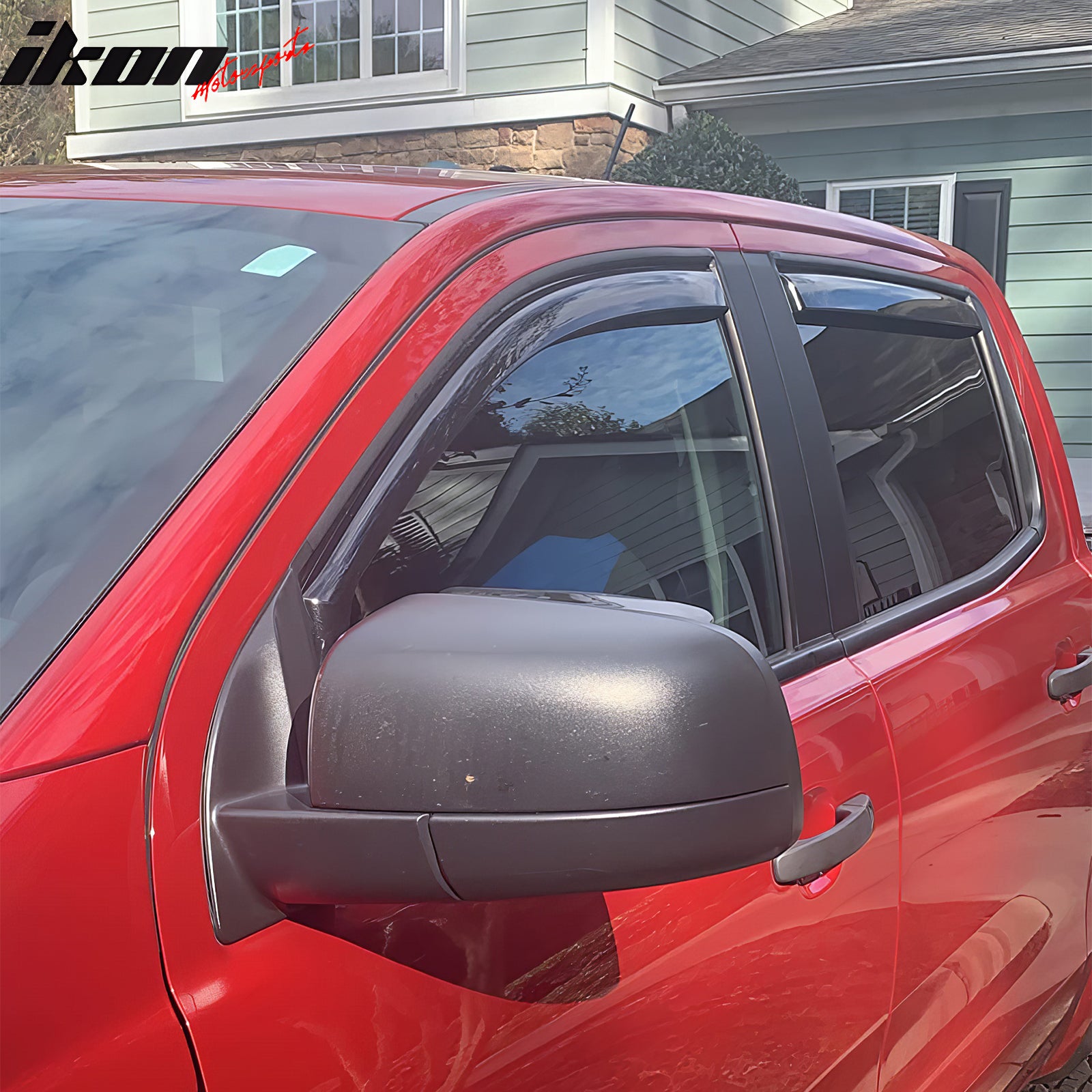 Fits 19-23 Ford Ranger SupeCrew In-Channel Window Visors Rain Guards Deflectors