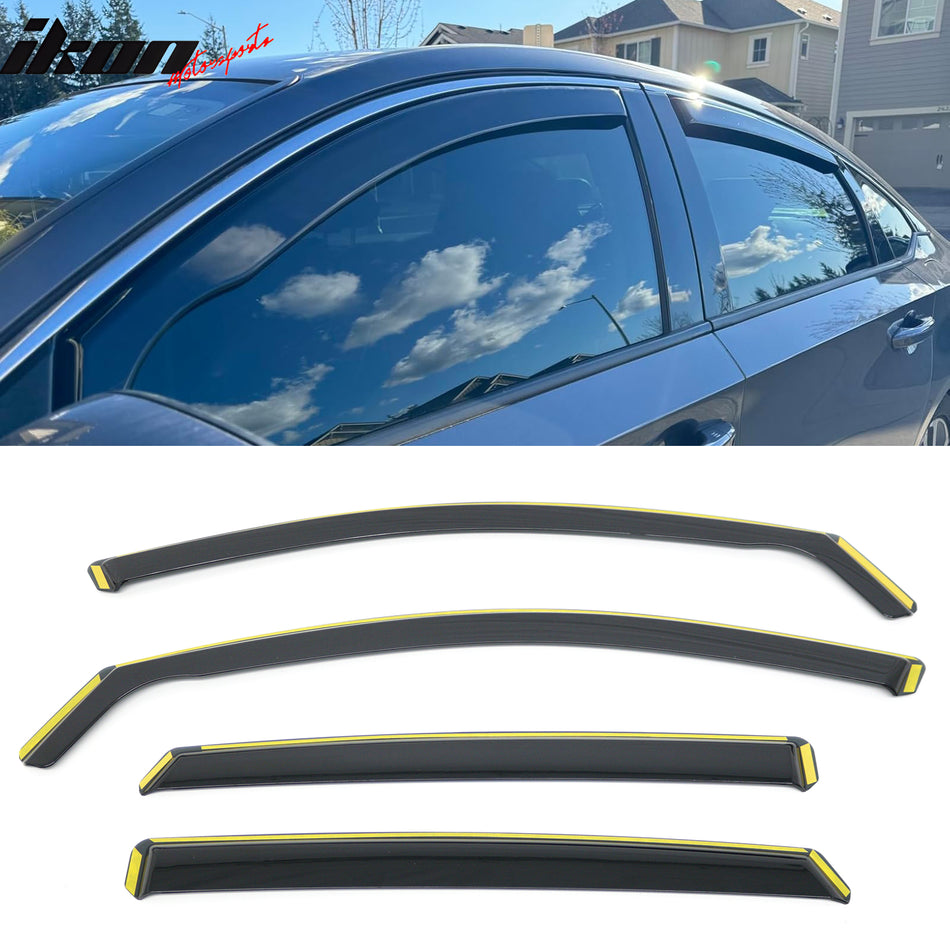 Window Visor for Honda Accord Sedan 2018-2026 Black In-Channel Deflectors