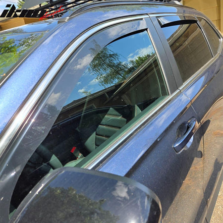 Fits 23-26 Honda CR-V Side Window Visors Injection PC In-Channel Deflectors 4PCS