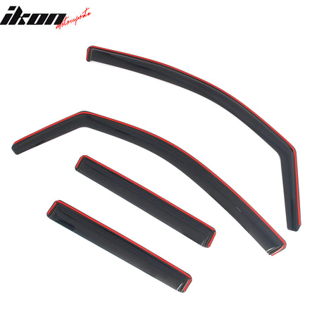 Fits 17-26 Honda Ridgeline In-Channel Window Visors Vent Rain Guards Deflectors