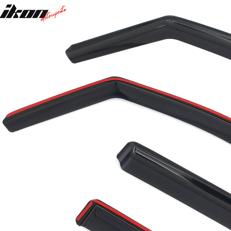 Fits 17-26 Honda Ridgeline In-Channel Window Visors Vent Rain Guards Deflectors