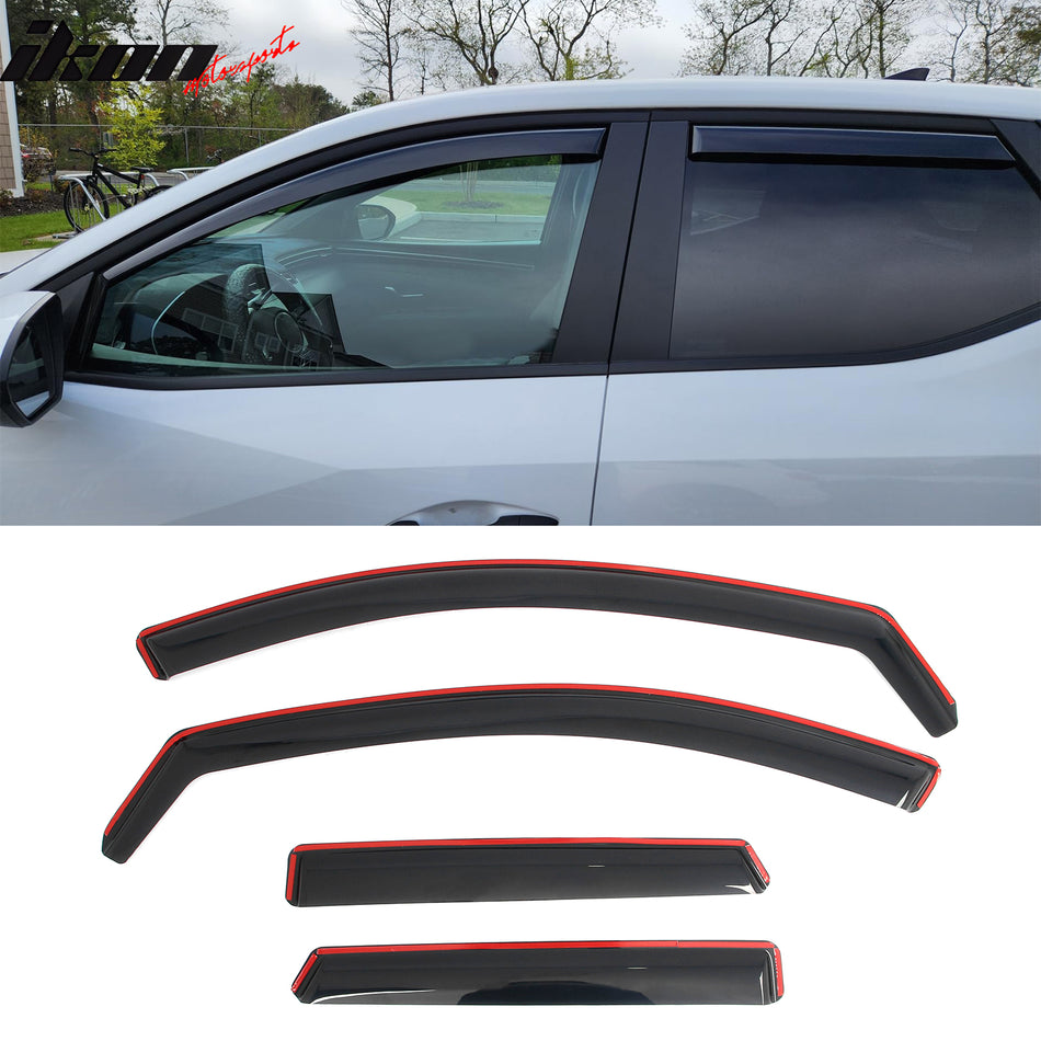 2022-2026 Hyundai Santa Cruz In-Channel Window Visors Sun Shades Vent Rain Guards Deflectors Acrylic Smoke/Tinted 4PCS