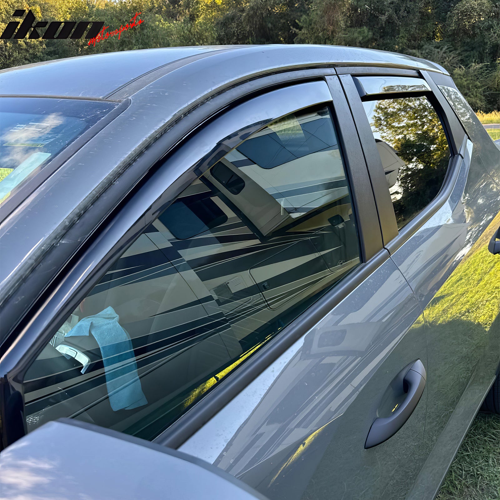 Fits 22-26 Hyundai Santa Cruz In-Channel Window Visors Rain Guards Deflectors