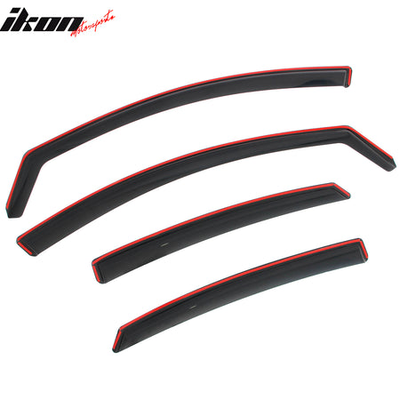 Fits 15-19 Hyundai Sonata In-Channel Window Visors Vent Rain Guards Deflectors