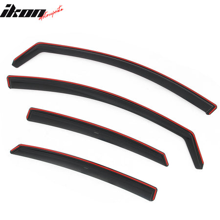 Fits 15-19 Hyundai Sonata In-Channel Window Visors Vent Rain Guards Deflectors