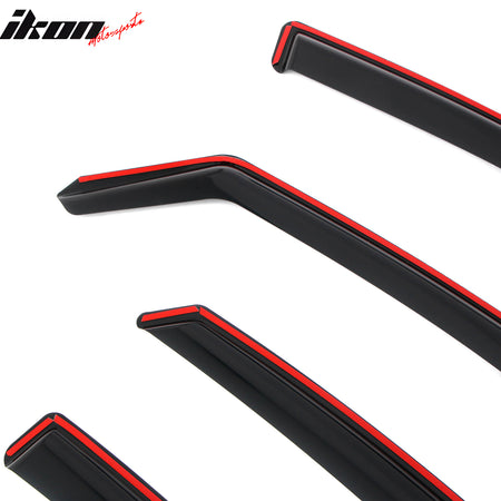 Fits 15-19 Hyundai Sonata In-Channel Window Visors Vent Rain Guards Deflectors