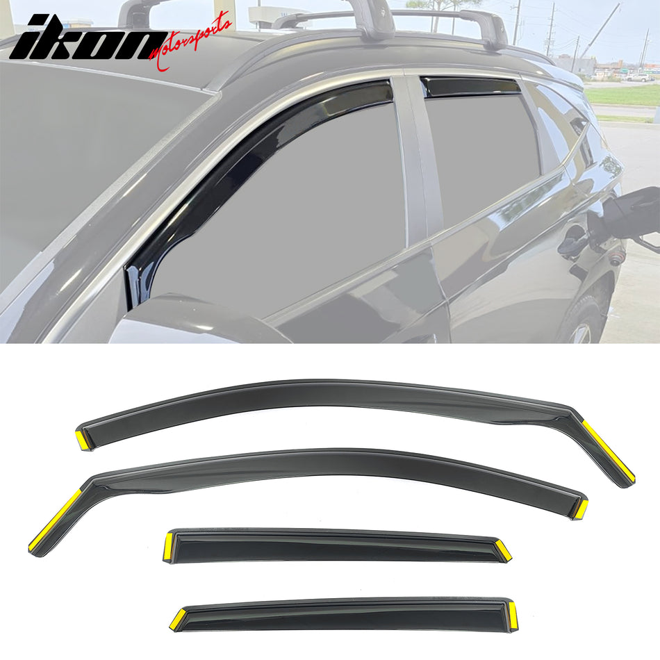 Side Window Visor for Hyundai Tucson 2022-2025 Black In-Channel Deflectors