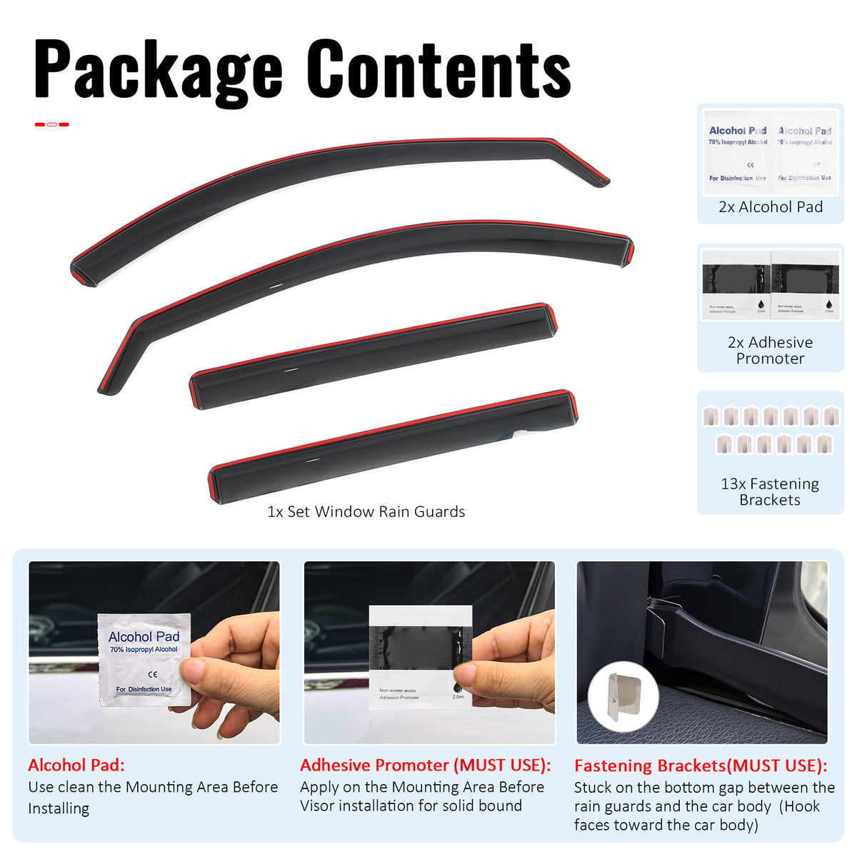 Fits 20-26 Lincoln Aviator In-Channel Window Visors Vent Rain Guards Deflectors