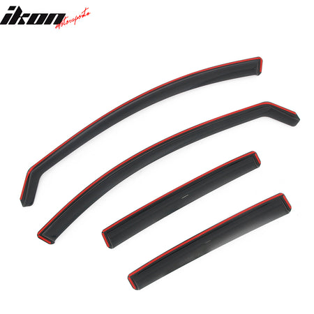 Fits 14-18 Mazda 3 Sedan In-Channel Window Visors Vent Rain Guards Deflectors