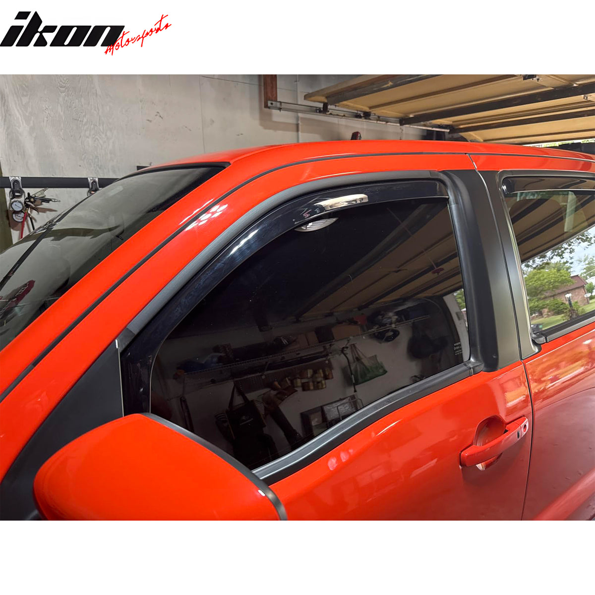 Fits 22-26 Nissan Frontier Crew Cab In-Channel Window Visors Guards Deflectors