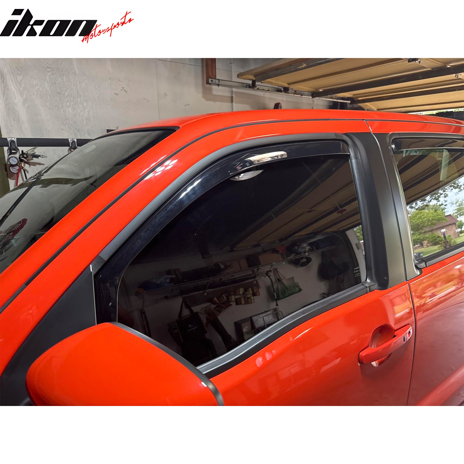 Fits 22-26 Nissan Frontier Crew Cab In-Channel Window Visors Guards Deflectors