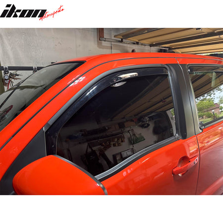 Fits 22-26 Nissan Frontier Crew Cab In-Channel Window Visors Guards Deflectors