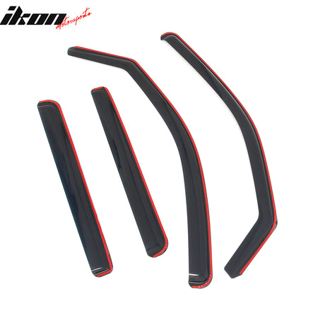 Fits 22-26 Nissan Frontier Crew Cab In-Channel Window Visors Guards Deflectors
