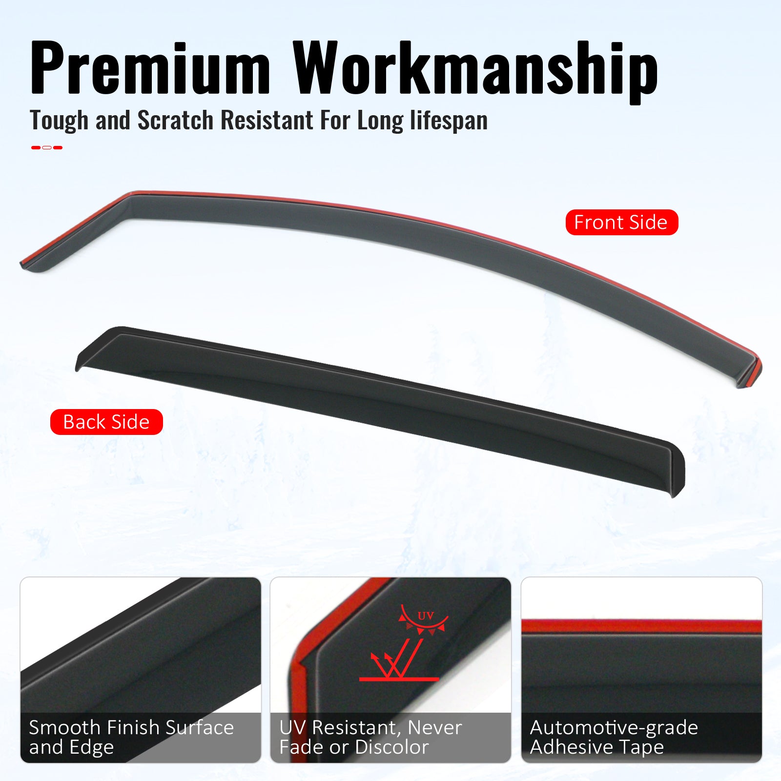 Fits 17-22 Nissan Rogue Sport Window Visors Vent Rain Guard Deflector In-Channel
