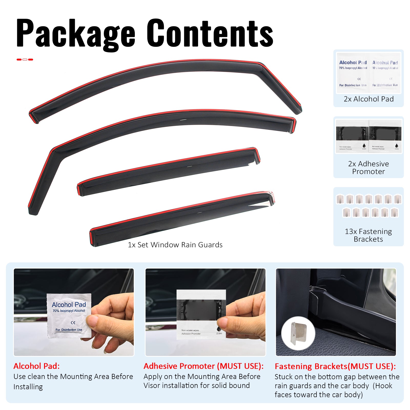 Fits 16-24 Nissan TITAN XD & 17-24 TITAN Crew Cab In-Channel Window Visors Guard