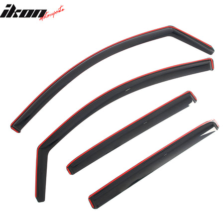 Fits 16-24 Nissan TITAN XD & 17-24 TITAN Crew Cab In-Channel Window Visors Guard