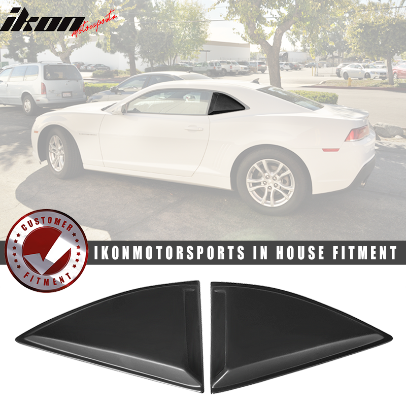 2010-2015 Chevy Camaro XE Style Smoke Tinted Side Window Louvers PP