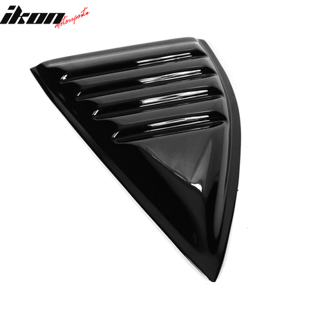 IKON MOTORSPORTS, Side Window Louver Compatible With 2010-2015 Chevy Camaro Coupe, Sun Shade Cover Windshield Scoop Pair, 2011 2012 2013 2014